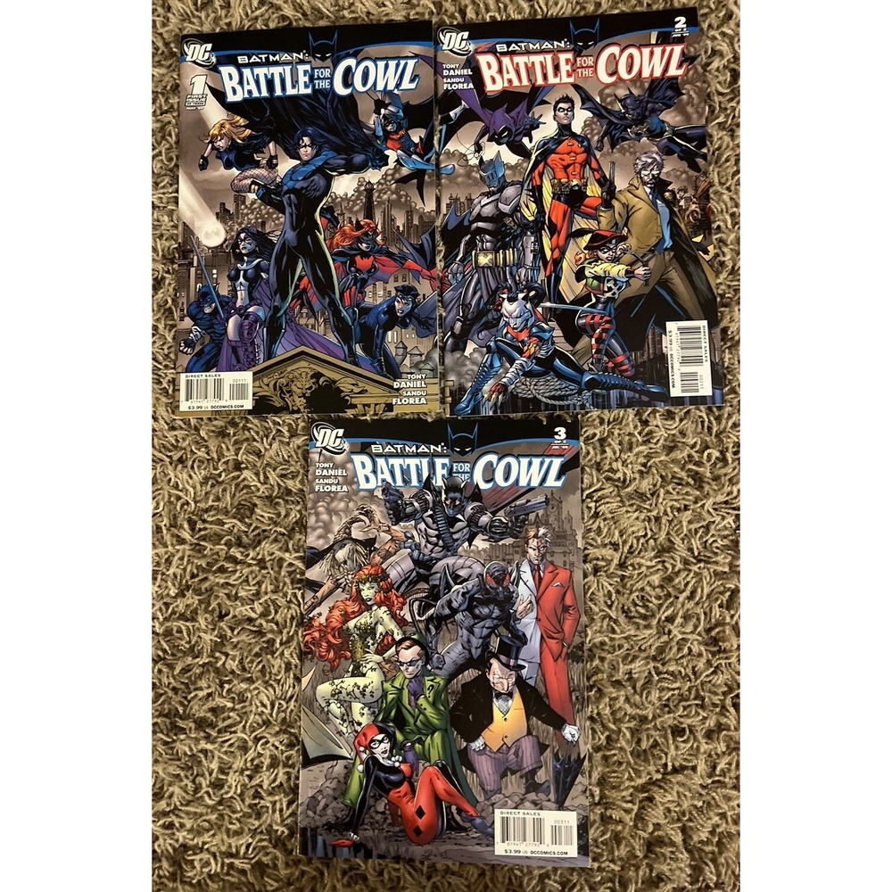 Batman Battle for the Cowl Comic Lot 1 -3 Complete - 2009 DC